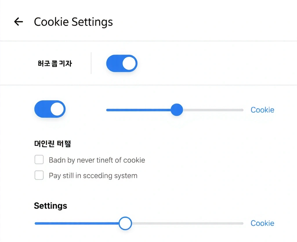Cookie management interface